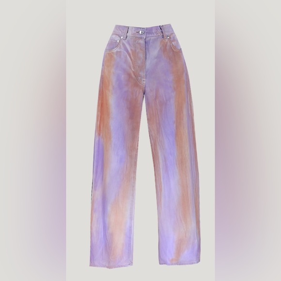 MSGM Lilac & Orange Denim Pants size IT 38/ us 0 - Picture 1 of 9